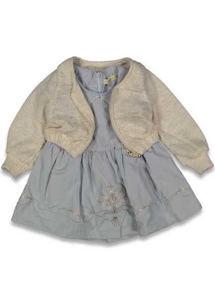 Kız 9/24 Ay Eteği Dallı Hırkalı Elbise
