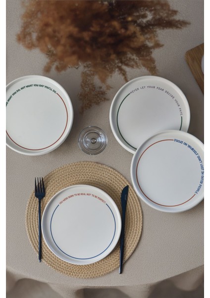 Motto Line Stackable Pasta Tabağı 21 cm 4 Adet 22645-22731-35-36 fiyatları