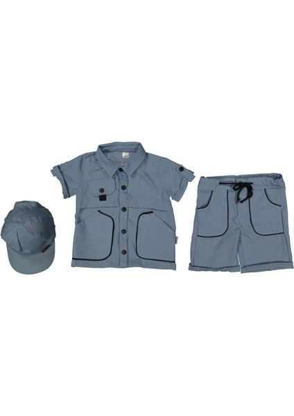 Erkek 2/5 Yaş Kıl Biyeli Gömlek Takım