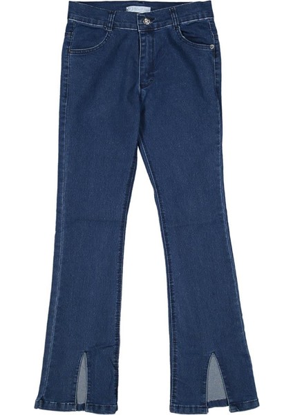 Kız 12/16 Yaş Yırtmaçlı Ispanyol Paçalı Kot Pantolon