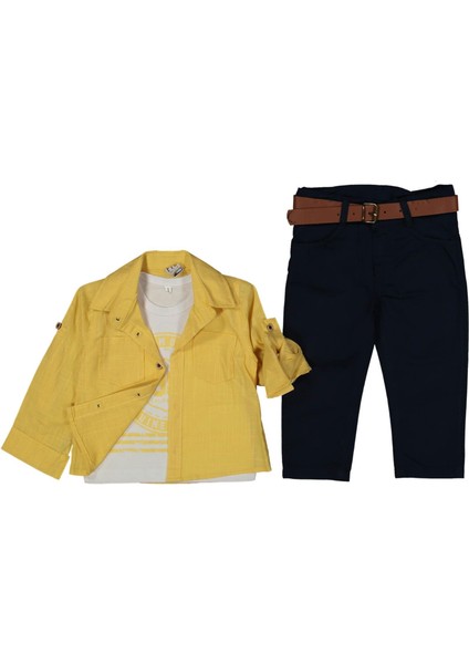 Erkek 1/4 Yaş Cepli Gömlek 3lü Takım