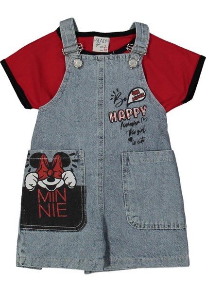 Kız 3/6 Yaş Cepli Mini Baskılı Slopet