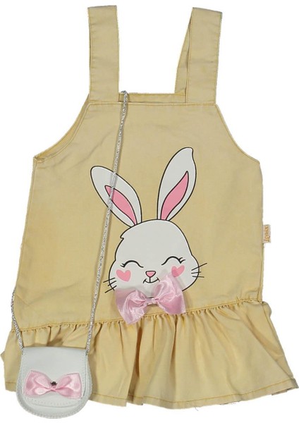 Kız 3/6 Yaş Tavşan Baskılı Çantalı Jile