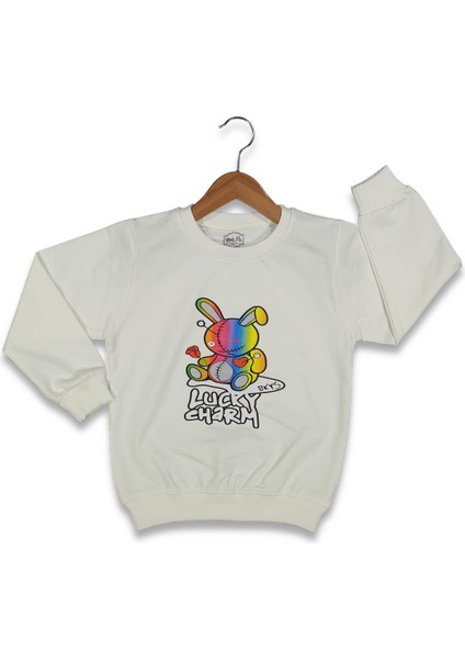 Kız 9/12 Yaş Renkli Ayı Baskılı Sweat