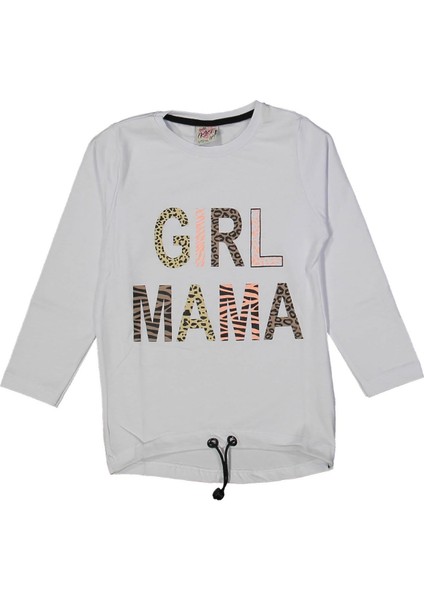 Kız 13/16 Yaş Gırl Mama Yazılı Sıfır Yaka Sweat