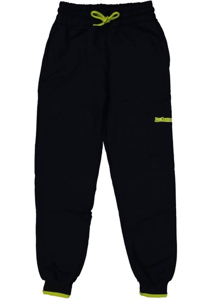 Kız 9/12 Yaş Kargo Cep Fermuarlı Tek Alt