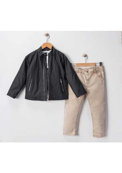 Erkek 1/4 Yaş Deri Ceket 3 Lü Tkm