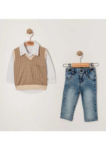 Erkek 6/24 Ay Süveterli Lakost 3 Lü Takım