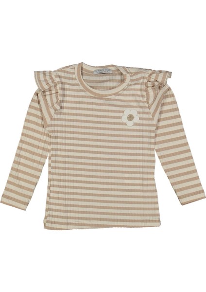 Kız 5/8 Yaş Çizgili Papatyalı Badi