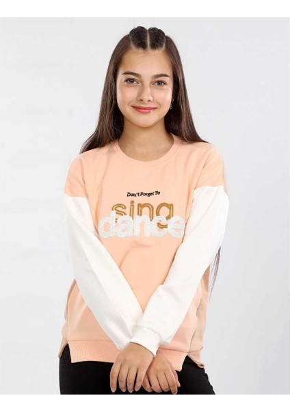 Kız 9/12 Yaş Sing Dance Süzene Nakışlı Sweat