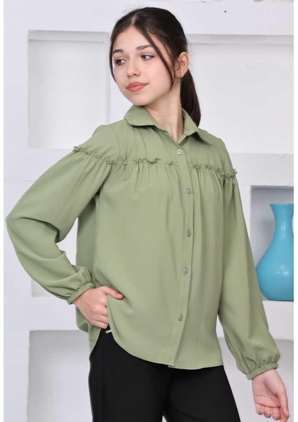 Kız 10/15 Yaş Roba ve Kol Büzülü Jessıca Gömlek