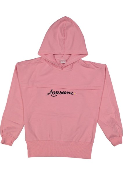 Kız 13/16 Yaş Ön Pile Awesome Kapüşonlu Sweat