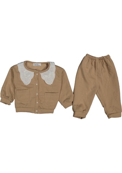 Kız 9/24 Ay Fisto Yakalı Jakarlı Cepli Takım