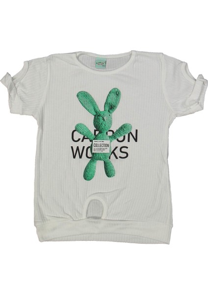 Kız 7/10 Yaş Oyuncak Tavşan Baskılı Badi