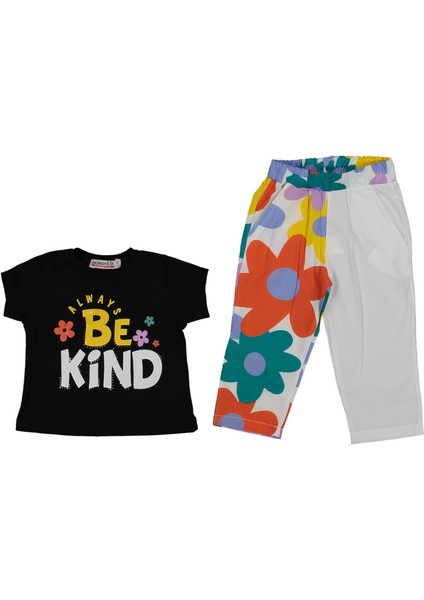 Kız 2/5 Yaş Be Kınd Baskılı Takım