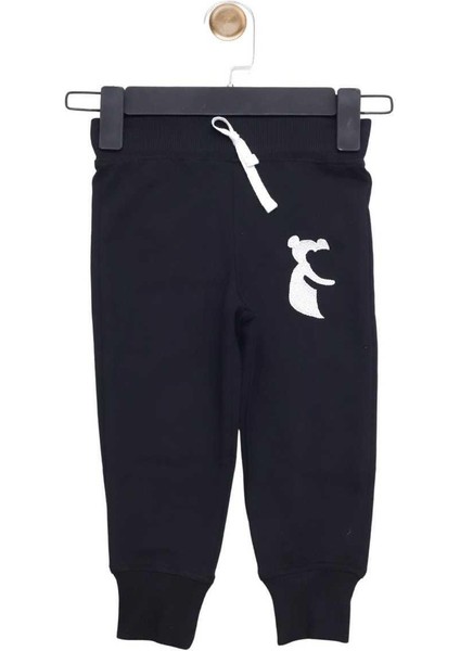 Kız 1/4 Yaş 2ip Cepsiz Ayıcık Nakışlı Eşofman Altı