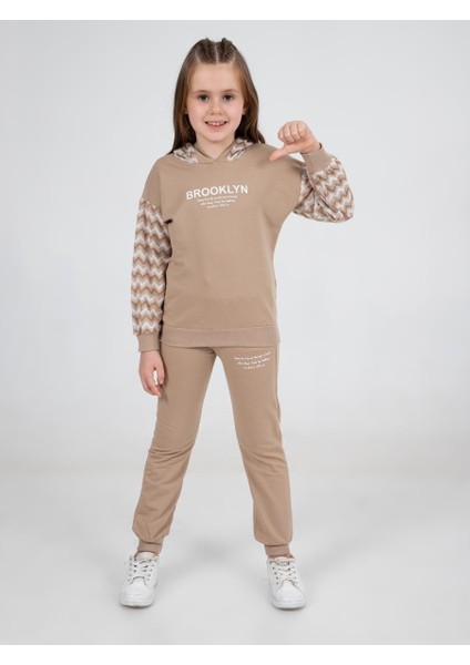Kız 9/12 Yaş Brooklyn Baskılı Iki Iplik 2 Li Kız Takım