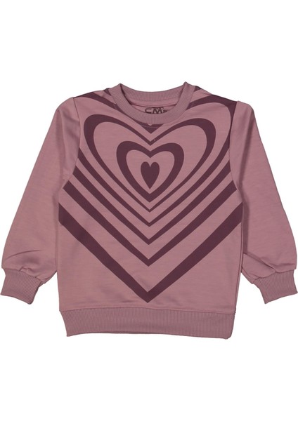 Kız 3/12 Yaş Kalp Baskılı Sweat