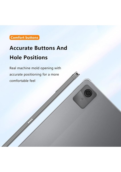 Lenovo K11 Lte 2024 Uyumlu Shockproof Köşe Korumalı Şeffaf Silikon Kılıf