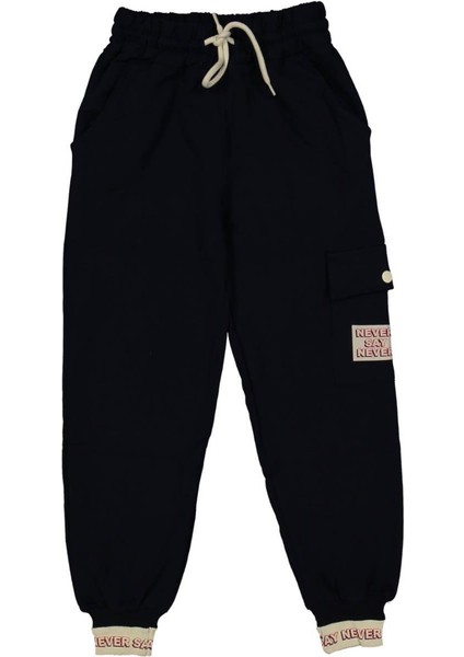 Kız 9/12 Yaş Kargo Cep Baskılı Tek Alt