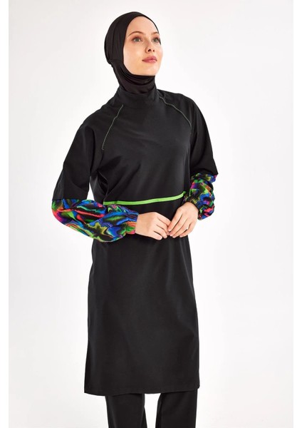 Su Tutmayan Sporcu Likra Paraşüt Kumaş Kadın Tesettür Mayo 251227 modelleri