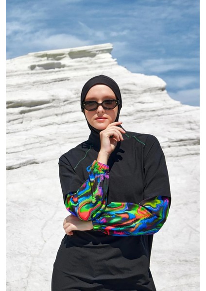 Su Tutmayan Sporcu Likra Paraşüt Kumaş Kadın Tesettür Mayo 251227 indirimleri