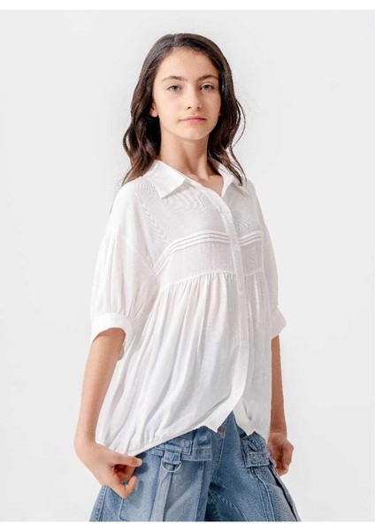 Kız 4/9 Yaş Roba Nervüllü Gömlek