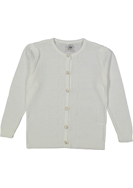 Kız 5/8 Yaş Kabartma Desenli Triko Hırka