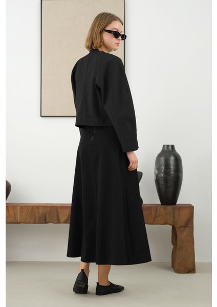 Pamuklu Kruvaze Ceket Siyah fiyatları