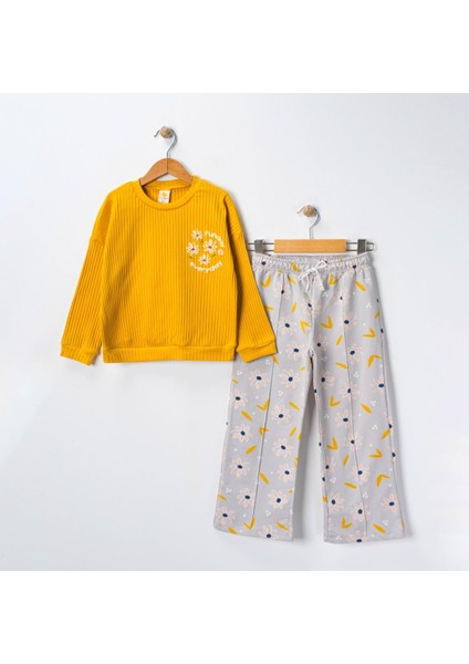 Kız 5/8 Yaş Çiçekli Ikili Takım