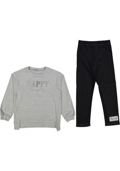 Kız 7/10 Yaş Happıness Nakışlı 2li Takım