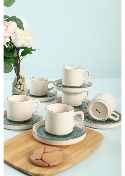 Maya Stackable Çay Takımı 12 Parça 6 Kişilik