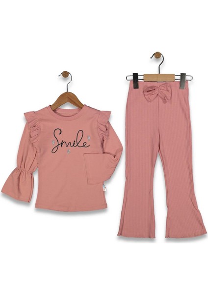 Kız 2/5 Yaş Smile Baskılı Takım