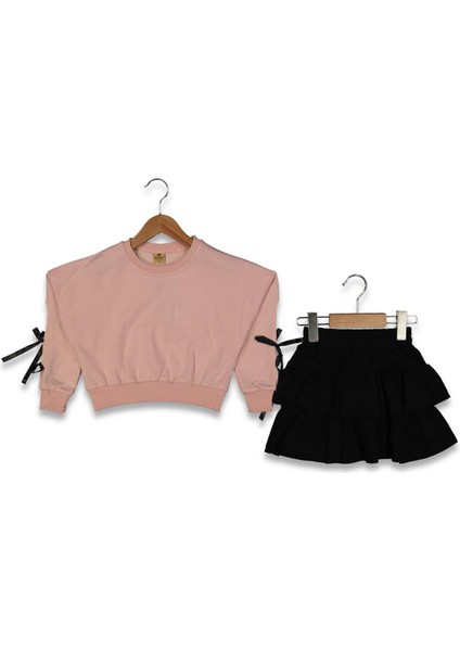 Kız 5/9 Yaş Kol Fiyonklu Etekli Takım