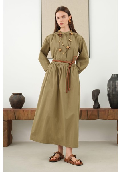 Büzgülü Pamuk Etek Açık Kil indirimleri