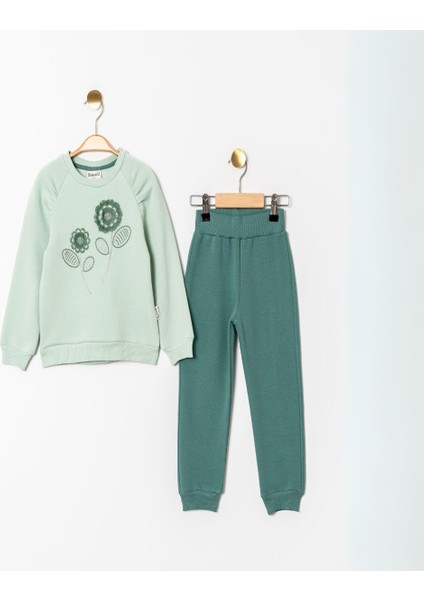 Kız 3/6 Yaş Sister Flowers Şardonlu Üç Iplik Takım