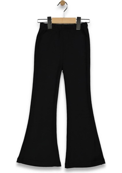 Kız 9/12 Yaş Bel Lastikli Ispanyol Paça Tayt