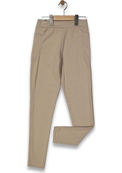 Kız 13/16 Yaş Penye Kemerli Yandan Cepli Tayt