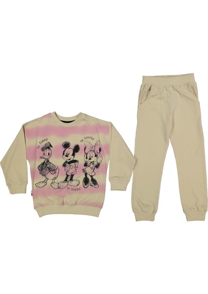 Kız 3/6 Yaş Funny Lovely Happy Çizgili Mini Baskılı Takım