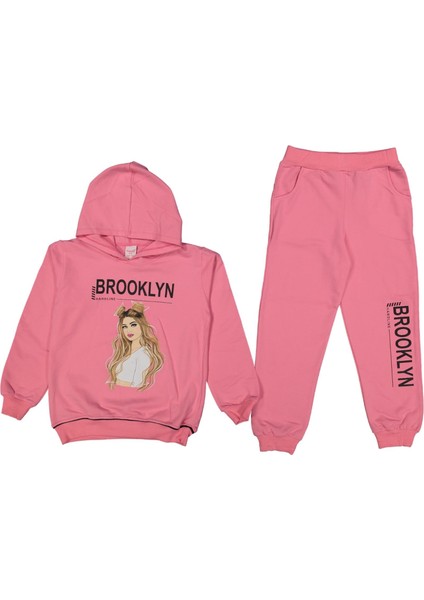 Kız 5/8 Yaş Alt ve Ön Brooklyn Baskılı Takım