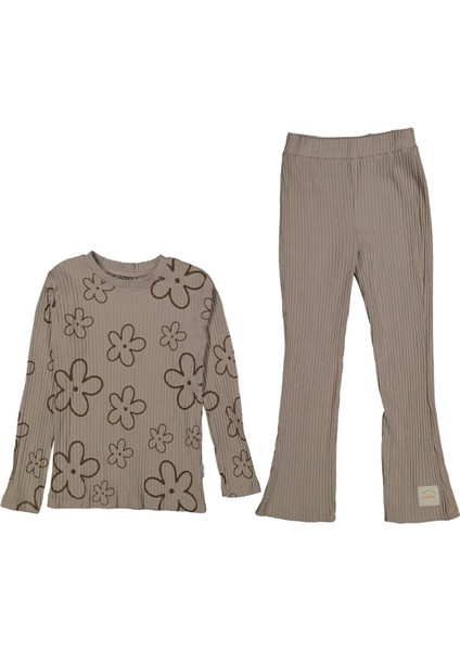 Kız 7/10 Yaş Papatya Desenli Fırfırlı Fitilli Takı