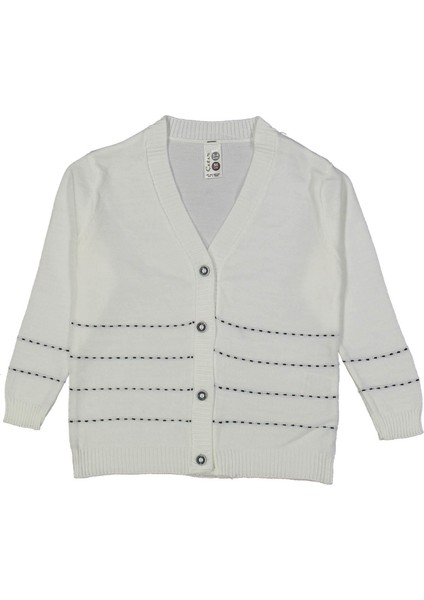 Kız 1/4 Yaş Siyah Kesik Çizgili Triko Hırka