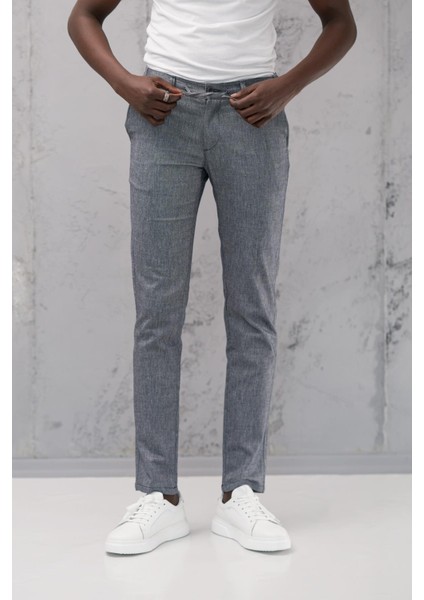 Beli Lastikli ve Iplikli Slimfit Pamuklu Jogger Pantolon
