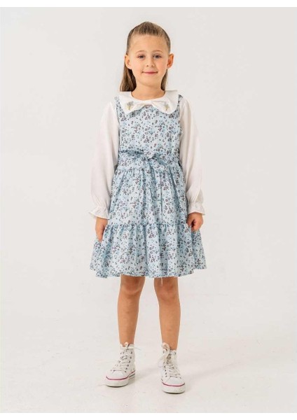 Kız 2/5 Yaş Gömlekli Çiçekli Elbise