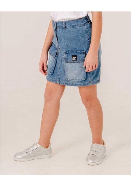 Kız 4/9 Yaş Körüklü Şort Etek