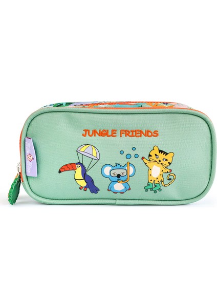 Çift Bölmeli Kalem Kutusu Jungle Friends