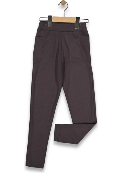 Kız 9/12 Yaş Penye Kemerli Yandan Cepli Tayt