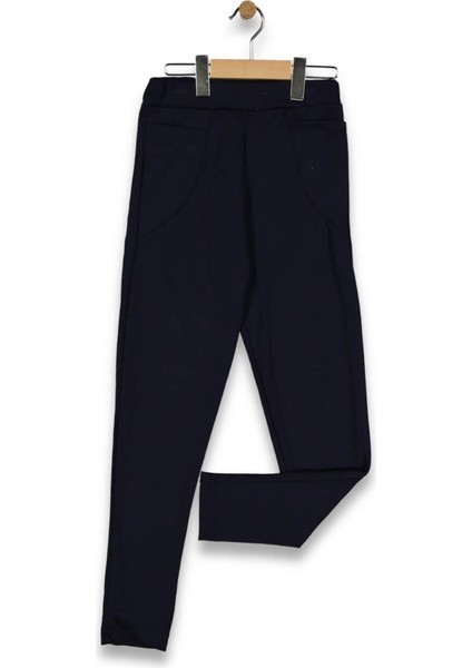 Kız 13/16 Yaş Penye Bel Kemerli Önden Cepli Tayt