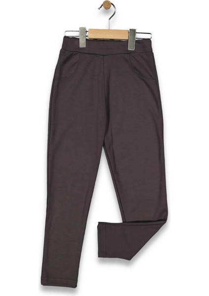 Kız 9/12 Yaş Penye Kemerli Sahte Cepli Tayt