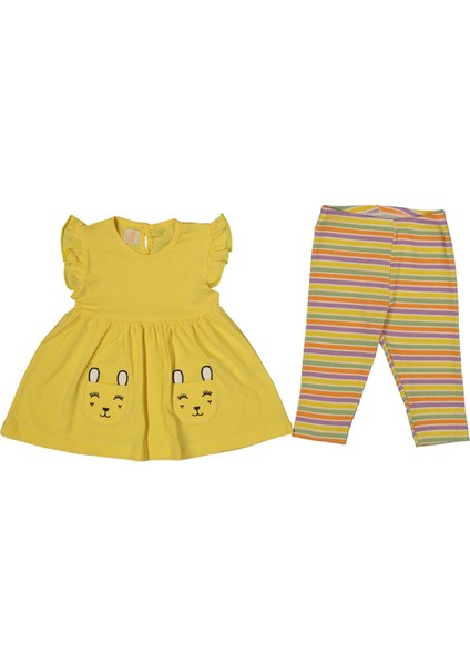 Kız 9/24 Ay Cepli Tavşan Nakışlı Tk